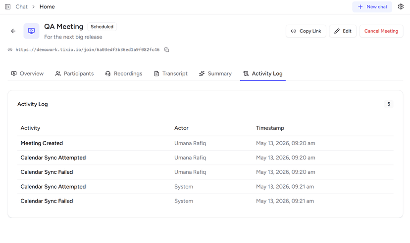 Full transparency on every meeting