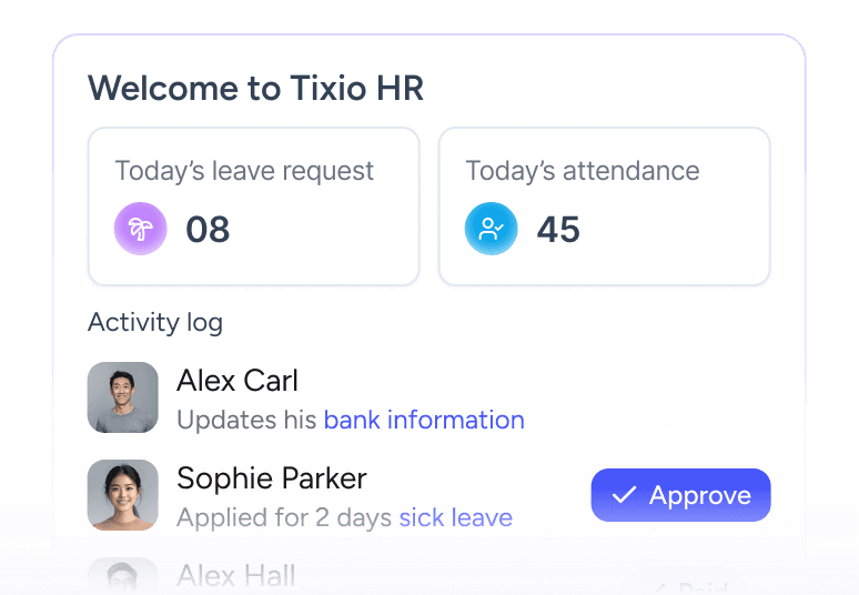HR dashboard