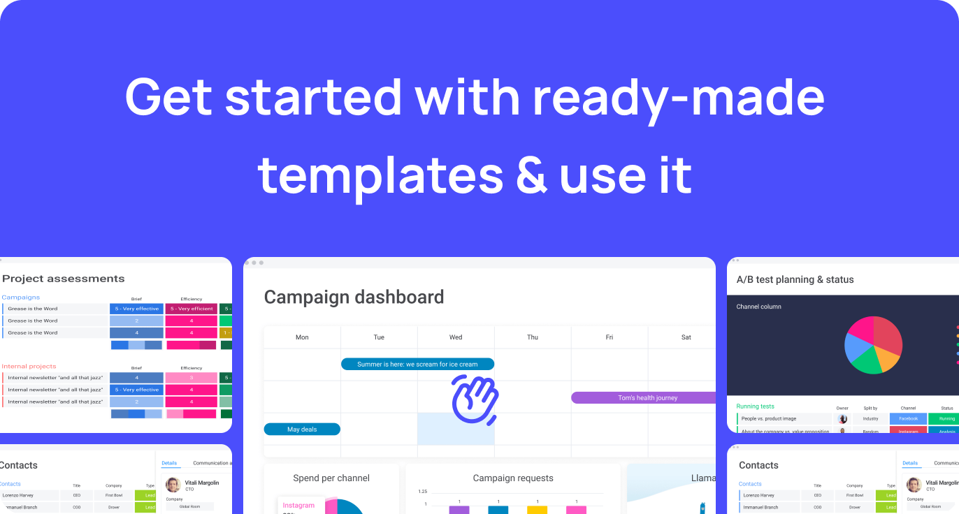 Get started with ready-made template & use it