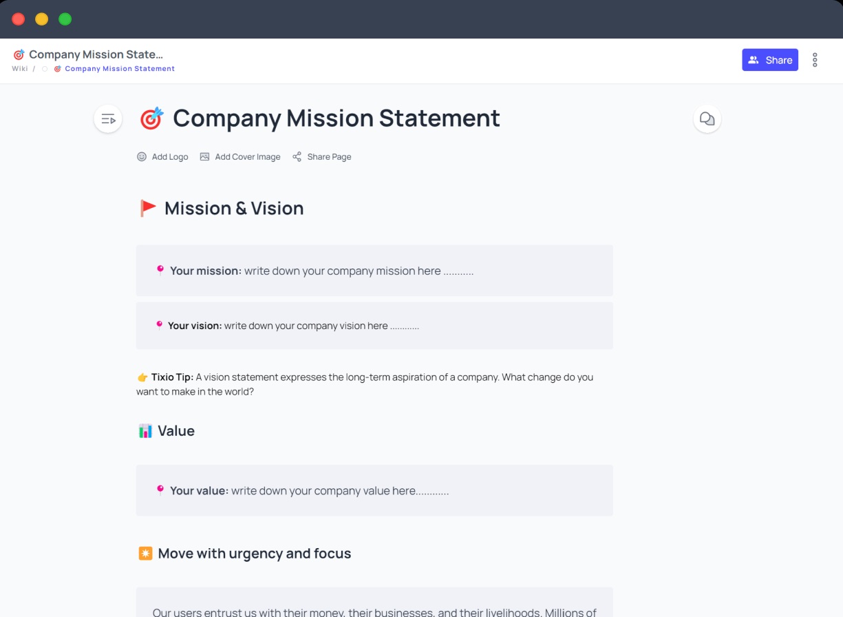 company mission statement