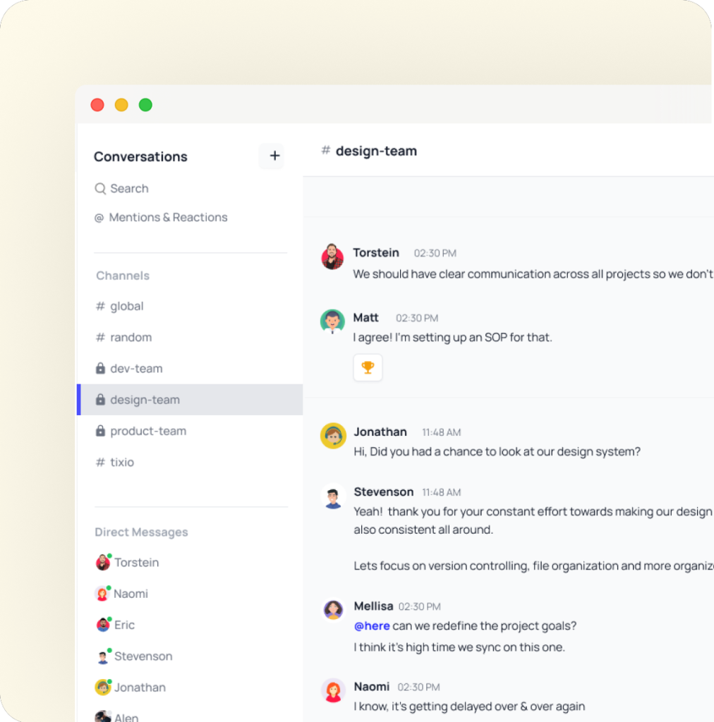 Tixio Chat - Best communication tool for remote team